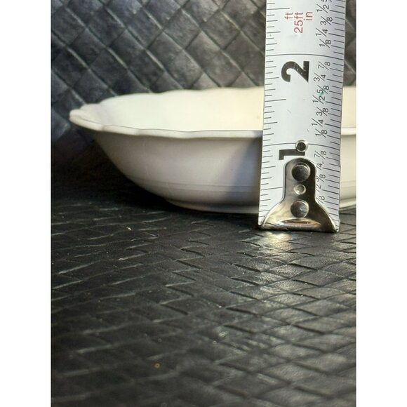 HOMER LAUGHLIN Hudson Berry Bowl Set Of 2 White Primitive Ironstone - Picture 6 of 8